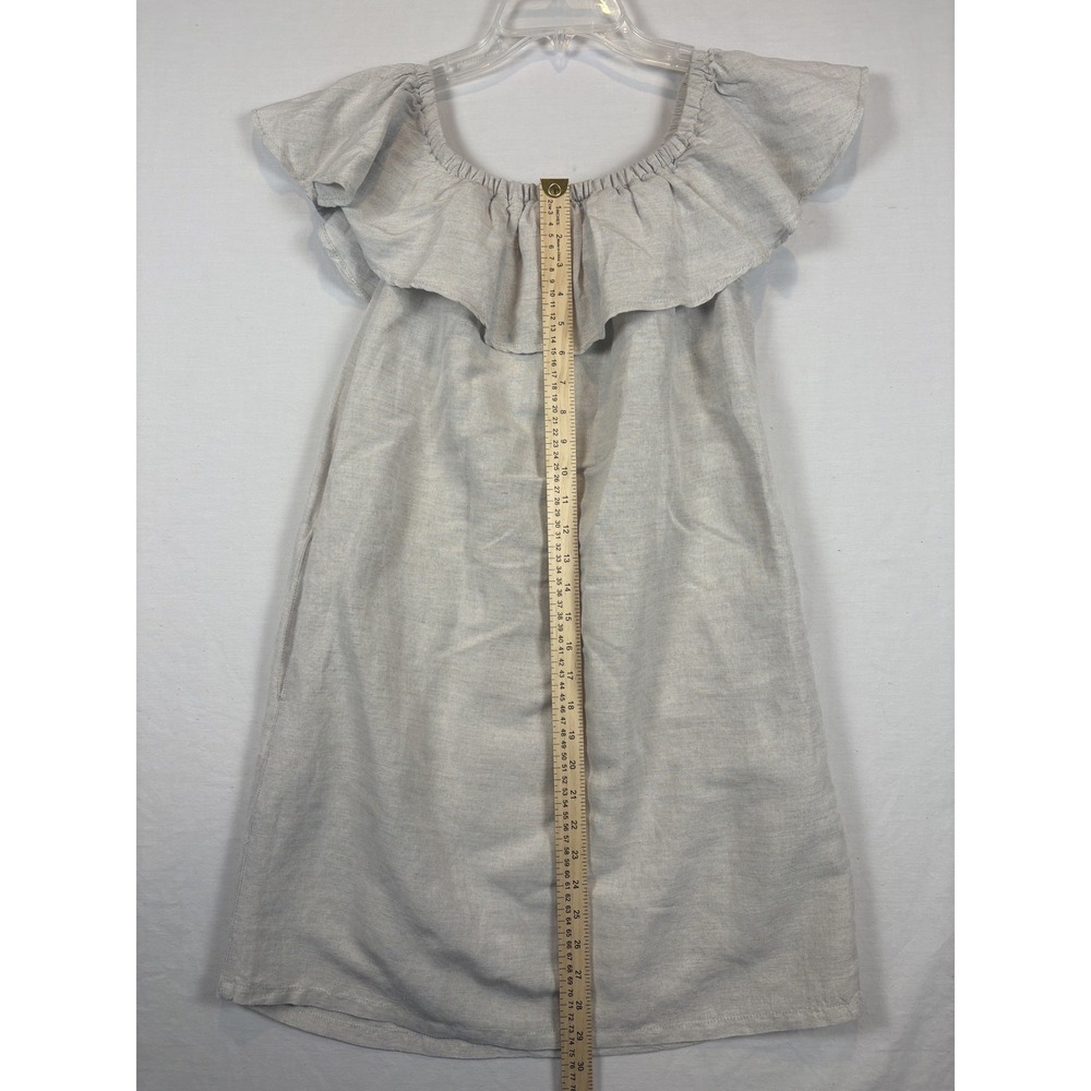 Tommy Bahama St. Lucia Linen Blend Off The Shoulder Dress Small Beige Tan - Picture 7 of 8